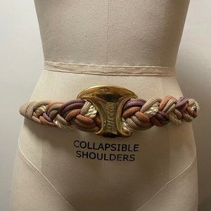 May Company Braided Vintage Belt (NWT)–Gold/Beige